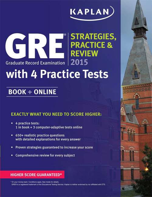 Book cover of GRE® 2015 Strategies, Practice, and Review