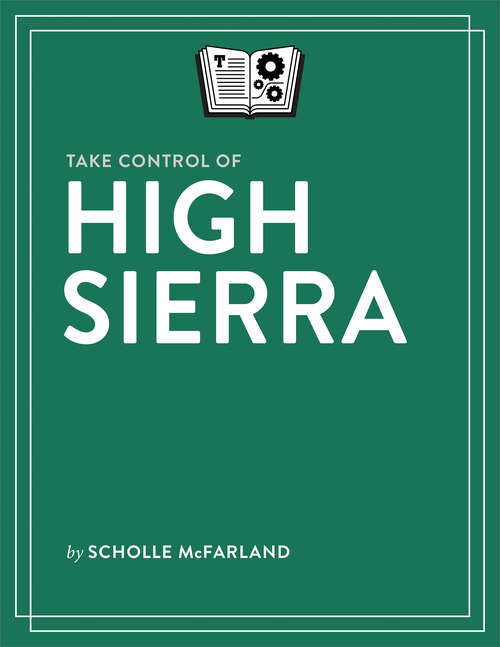 Book cover of Take Control of High Sierra