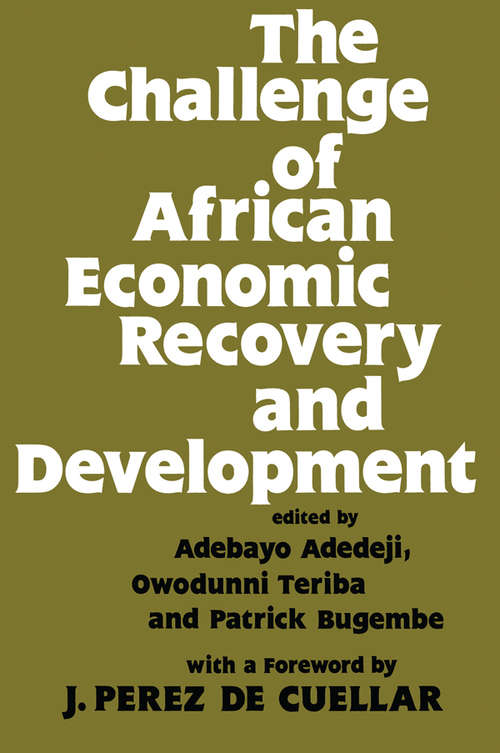 Book cover of The Challenge of African Economic Recovery and Development