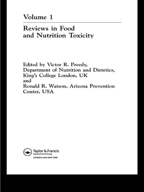 Book cover of Reviews in Food and Nutrition Toxicity