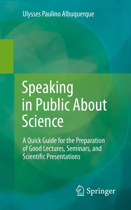 Book cover of Speaking in Public About Science