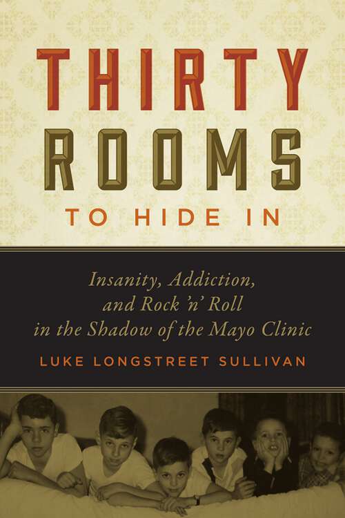 Book cover of Thirty Rooms to Hide In: Insanity, Addiction, and Rock ‘n' Roll in the Shadow of the Mayo Clinic