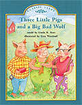 Book cover of Three Little Pigs and a Big Bad Wolf (Level E) (Lesson 61)