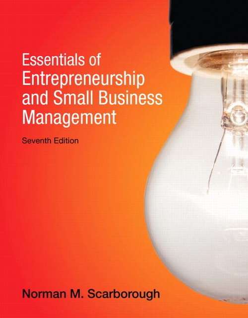 Book cover of Essentials of Entrepreneurship and Small Business Management (Seventh Edition)