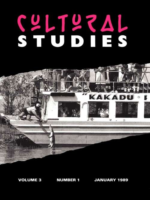 Cultural Studies: Volume 3, Issue 1