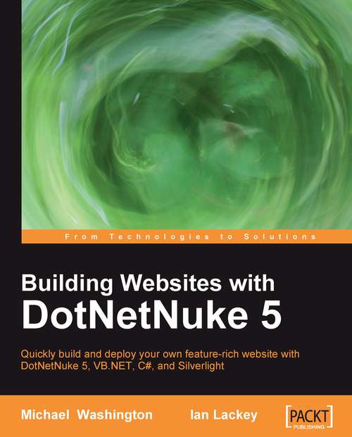 Book cover of Building Websites with DotNetNuke 5