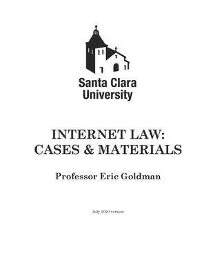 Book cover of Internet Law: Cases & Materials