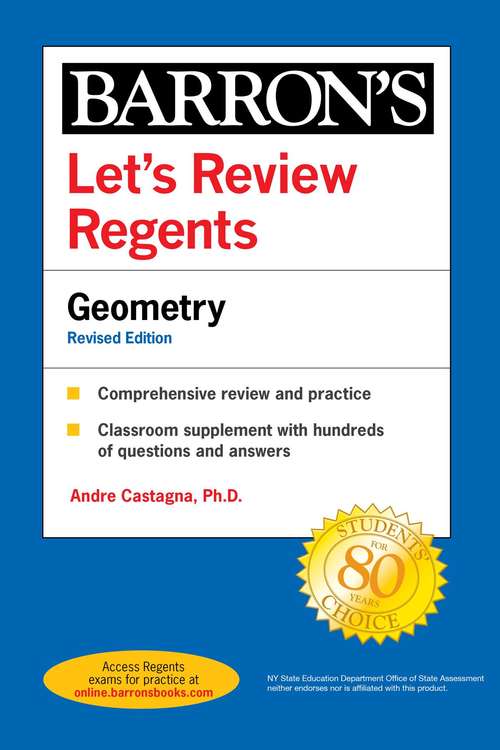 Book cover of Let's Review Regents: Geometry Revised Edition (Barron's Regents NY)