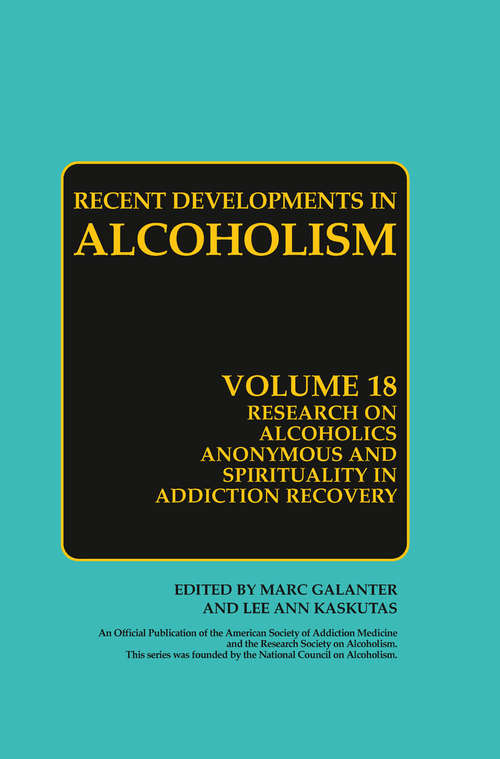 Book cover of Research on Alcoholics Anonymous and Spirituality in Addiction Recovery