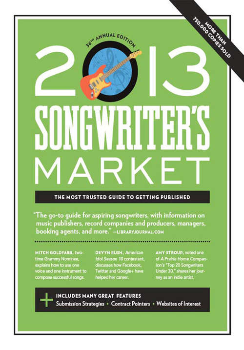 Book cover of 2013 Songwriter's Market