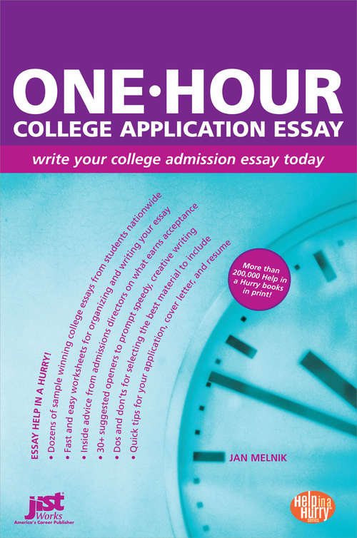 Book cover of One-Hour College Application Essay