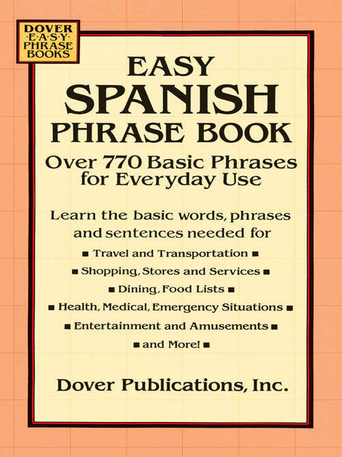 Book cover of Easy Spanish Phrase Book: Over 770 Basic Phrases for Everyday Use