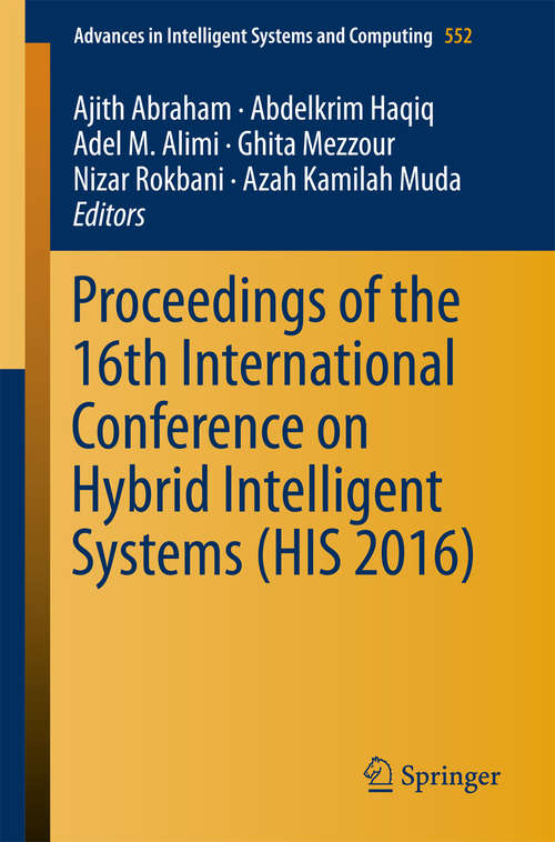 Proceedings of the 16th International Conference on Hybrid Intelligent Systems
