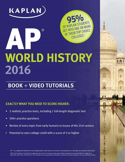 Book cover of Kaplan AP World History 2016