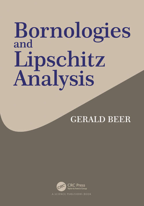 Book cover of Bornologies and Lipschitz Analysis