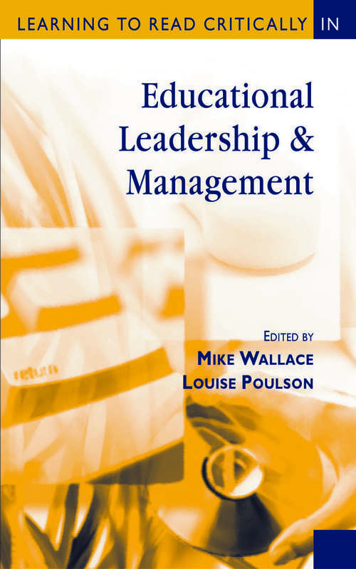 Book cover of Learning to Read Critically in Educational Leadership and Management