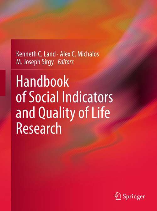 Book cover of Handbook of Social Indicators and Quality of Life Research