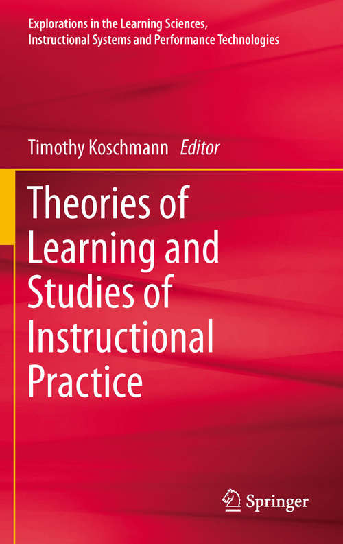 Book cover of Theories of Learning and Studies of Instructional Practice
