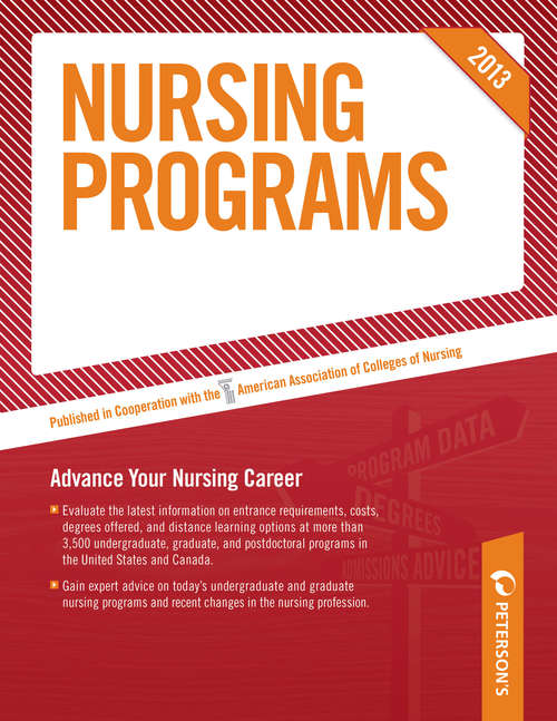 Book cover of Nursing Programs 2013