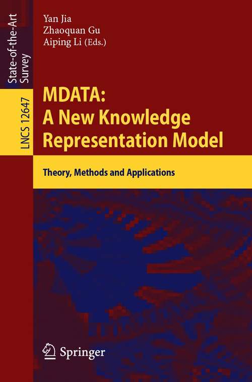 MDATA: Theory, Methods and Applications (Lecture Notes in Computer Science #12647)