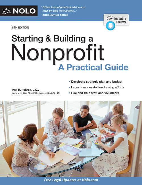 Book cover of Starting & Building a Nonprofit: A Practical Guide (Eighth Edition)