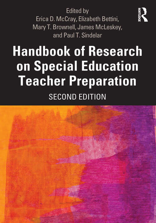 Book cover of Handbook of Research on Special Education Teacher Preparation (2)