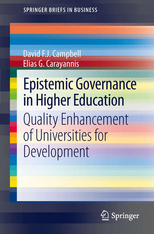 Book cover of Epistemic Governance in Higher Education