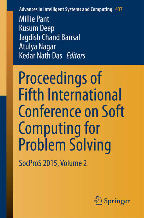 Book cover of Proceedings of Fifth International Conference on Soft Computing for Problem Solving