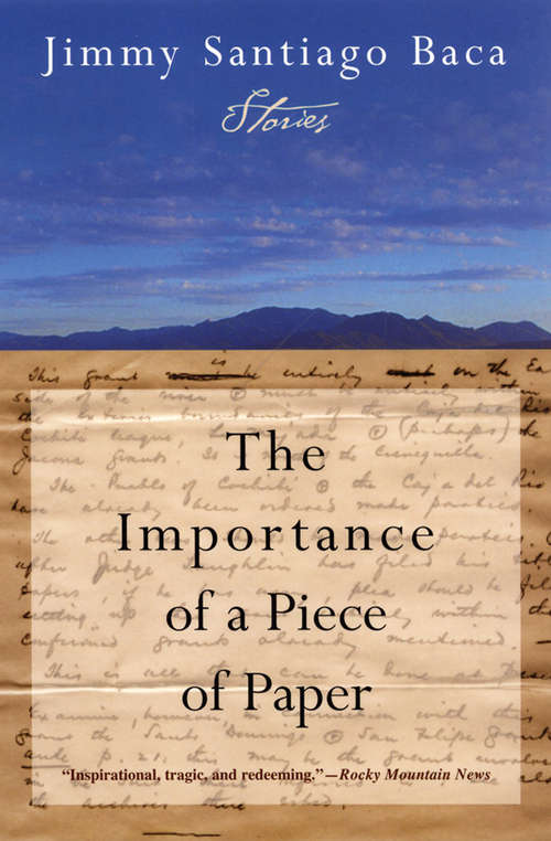 Book cover of The Importance of a Piece of Paper: Stories