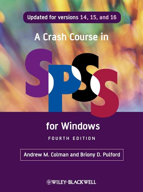 Book cover of A Crash Course in SPSS for Windows