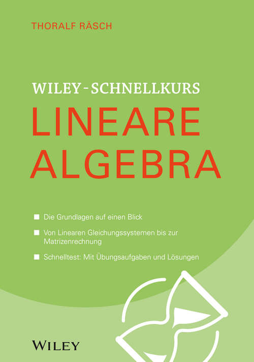 Book cover of Wiley-Schnellkurs Lineare Algebra (Wiley Schnellkurs)