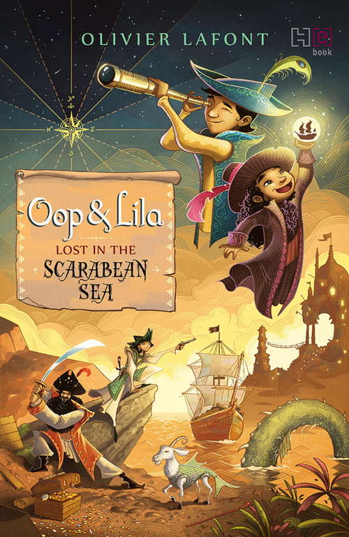 Book cover of Oop and Lila: Lost in the Scarabean Sea.