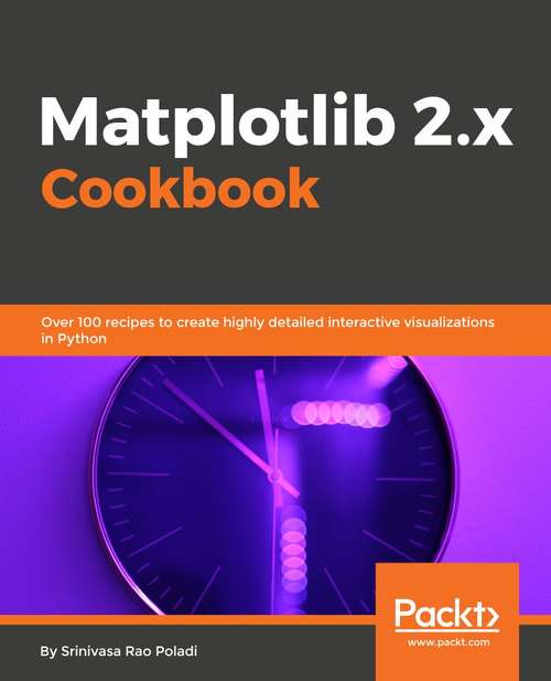Book cover of Matplotlib 3.0 Cookbook: Over 150 recipes to create highly detailed interactive visualizations using Python