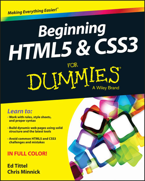 Book cover of Beginning HTML5 and CSS3 For Dummies