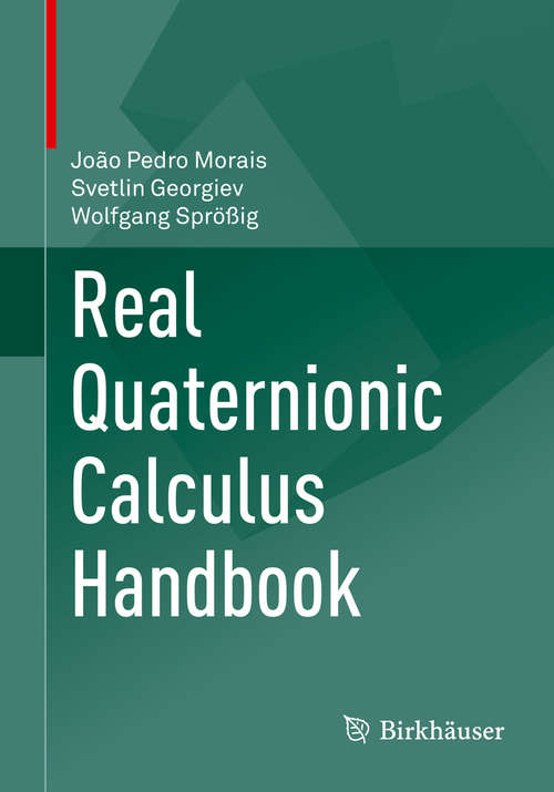 Book cover of Real Quaternionic Calculus Handbook
