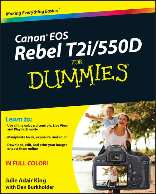 Book cover of Canon EOS Rebel T2i 550D For Dummies
