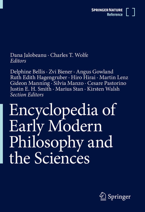 Book cover of Encyclopedia of Early Modern Philosophy and the Sciences (1st ed. 2022)