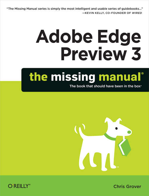 Book cover of Adobe Edge Preview 5: The Missing Manual