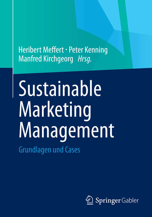 Book cover of Sustainable Marketing Management
