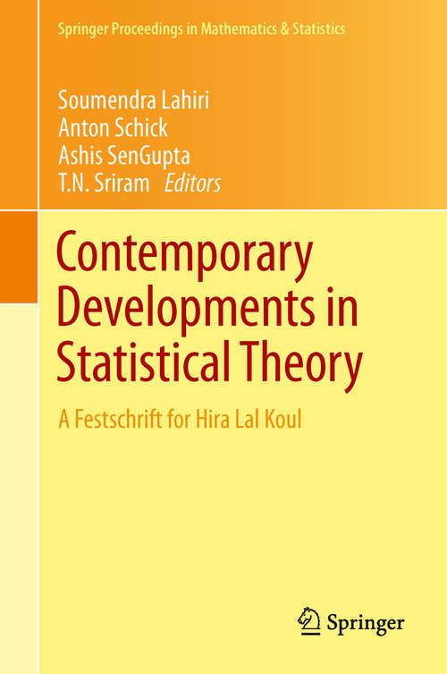 Book cover of Contemporary Developments in Statistical Theory