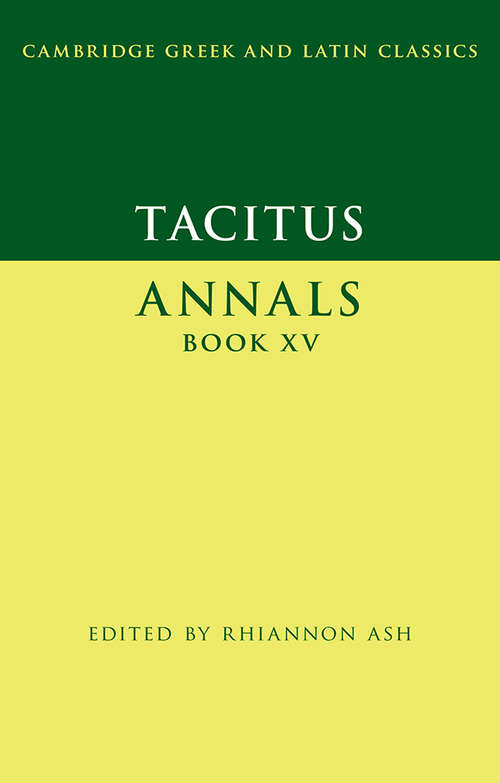 Book cover of Cambridge Greek and Latin Classics: Tacitus