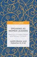 Speaking as Women Leaders