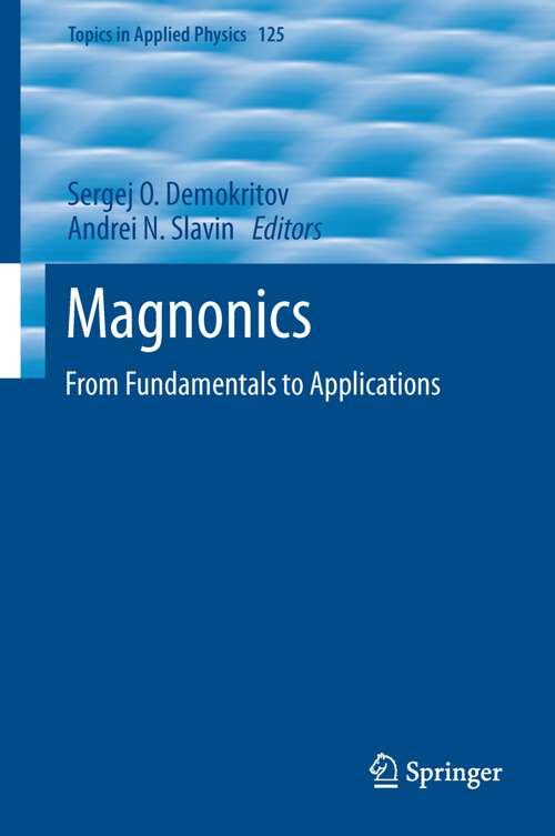 Book cover of Magnonics: From Fundamentals to Applications