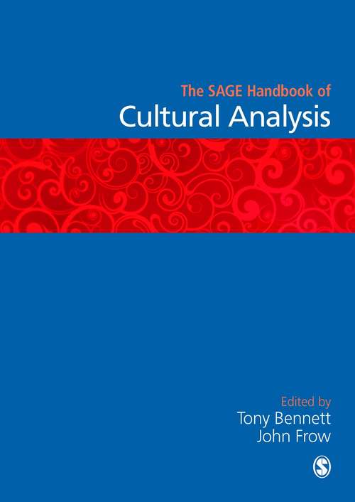 The SAGE Handbook of Cultural Analysis