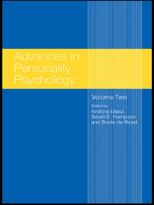 Advances in Personality Psychology: Volume II (Advances in Personality Psychology)