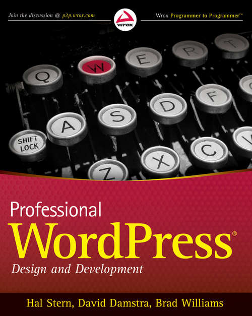 Book cover of Professional WordPress: Design and Development