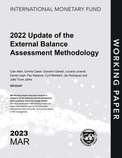 Book cover of 2022 Update of the External Balance Assessment Methodology (Imf Working Papers)