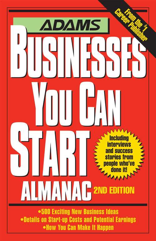 Book cover of Adams Businesses You Can Start Almanac
