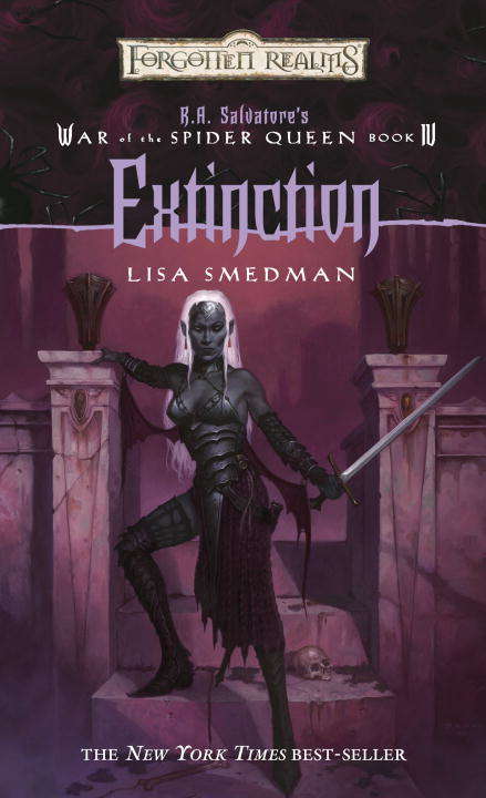 Book cover of Extinction (Forgotten Realms: War of the Spider Queen #4)