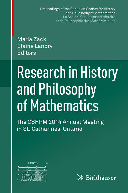 Book cover of Research in History and Philosophy of Mathematics